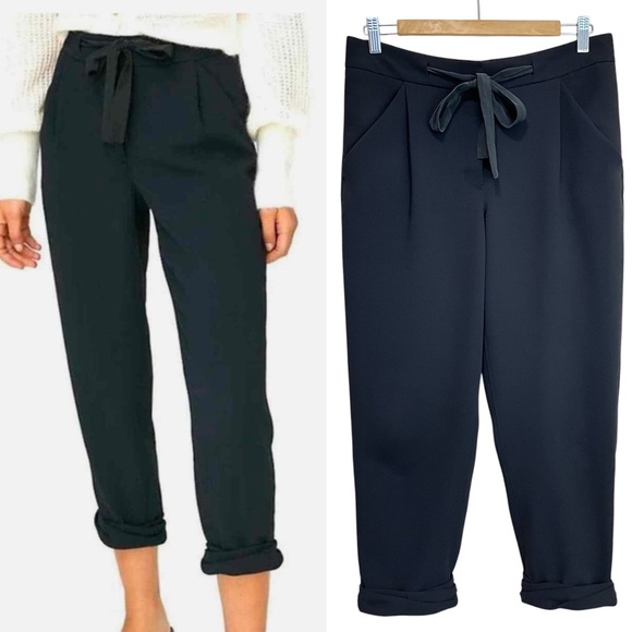 Wilfred Allant Pant - Cropped Waist Tie Black Trouser Pant - Size 4 - Picture 2 of 16